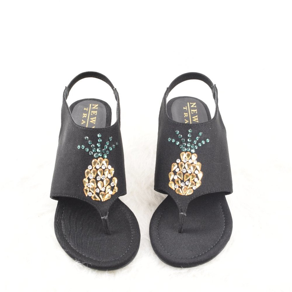 New York Transit Slingback Black Size 8 Pineapple - Picture 3 of 7